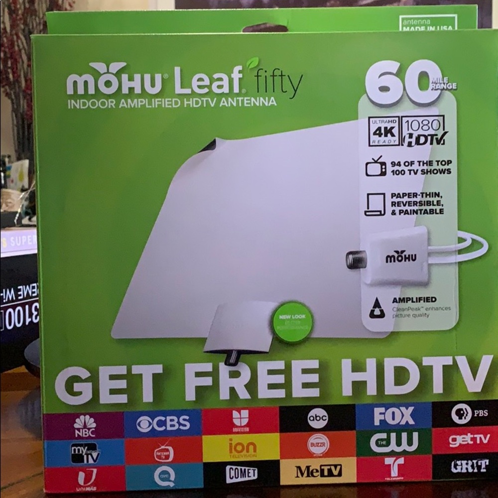 Mohu Leaf 50 Amplified Indoor TV Antenna